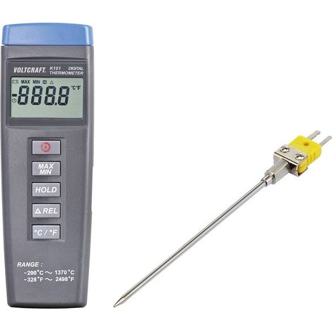 VOLTCRAFT K101 + TP 203 Termometro -200 - +1370 °C Sensore tipo K (1/5)