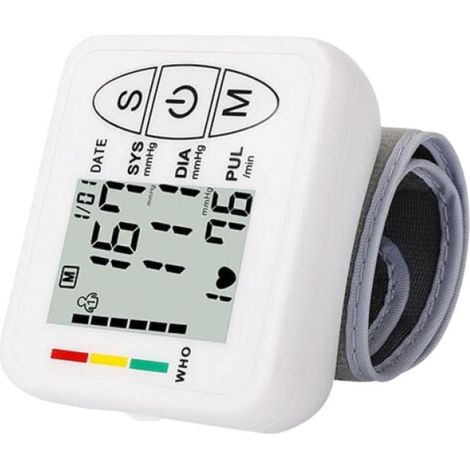 tensiomètre intelligent et précis,Tensiomètre électronique professionnel pour bras supérieur, détection automatique de l'hypertension, de l'arythmie, du pouls, brassard réglable, blanc (1/5)
