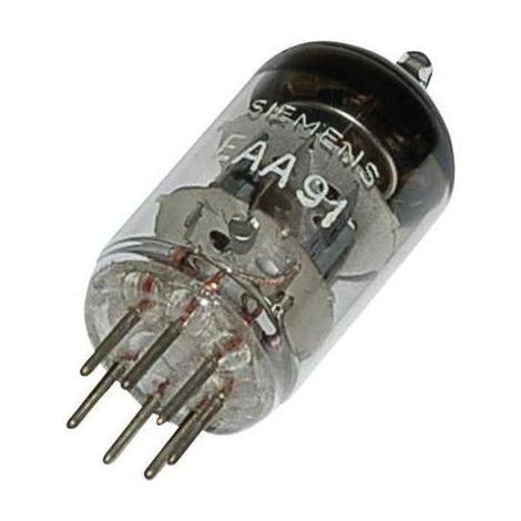Siemens EAA/EB 91 = 6 AL 5 Tube électronique Diode double 420 V 9 mA Nombre de pôles: 7 Culot: miniature Contenu 1 pc(s) Q27207 (1/2)