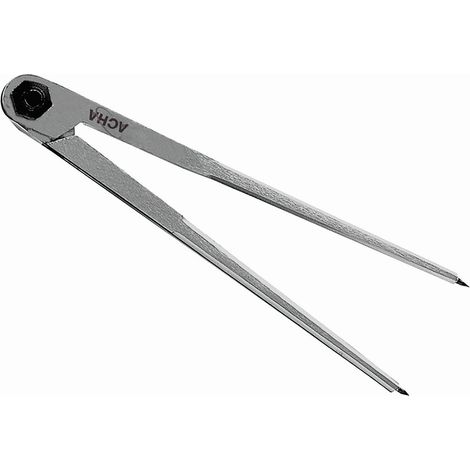 Compas Sin Fijador Punta De Acero 25Cm Apertura 27254 Acha