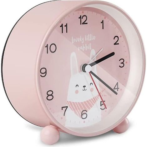 Orologio - Sveglia per bambini con cartoni animati - Coniglietto creativo - Simpatico orologio digitale - per la cameretta dei bambini - Rosa (1/5)