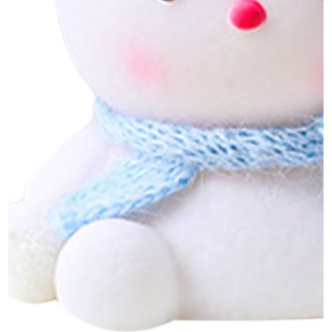 Veilleuse LED lapin mignon avec ruban bleu, lampe de chevet portable en plastique pour bébé, jouet et décoration pour chambre d'enfant ou dortoir. (1/5)