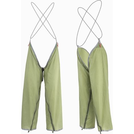 Wasserdichte Regenhose mit seitlichem Reißverschluss, leicht und verstellbar, geeignet für Outdoor-Aktivitäten wie Wandern und andere Aktivitäten im Grünen. (1/4)