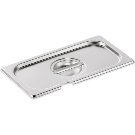 Couvercle inox GN 1/3 avec encoche cuillère GN CORE - Was Germany