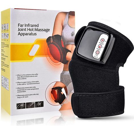 Tapis de massage vibrant à infrarouge lointain pour articulations, compresse chaude, masseur de genoux pour femmes et hommes (1/3)