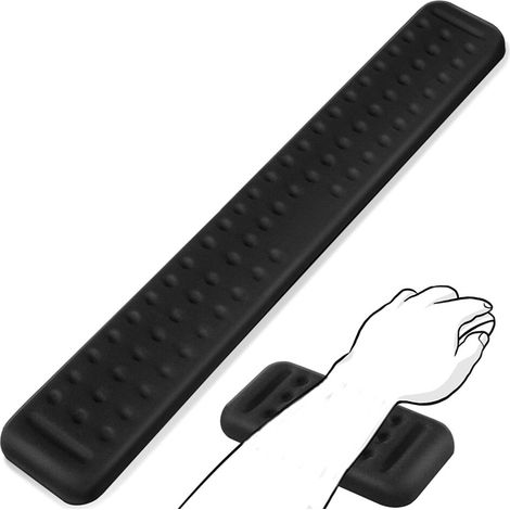 Reposamuñecas Master, espuma viscoelástica, base antideslizante, diseño de masaje para aliviar el dolor, superficie texturizada, regalo ideal, diseño ergonómico, adecuado para usuarios de ordenador.