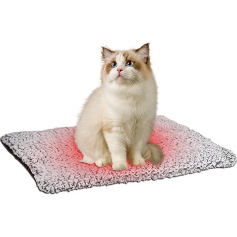 1 Tapis Chauffant, 50x40cm Auto-chauffant Antidérapant Doux Lavable Pour Chat Chien