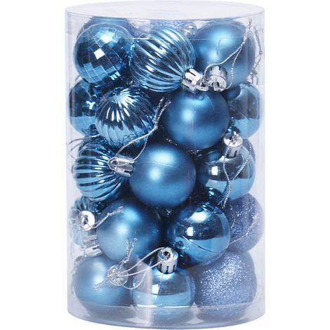 Boule De Noël - 34 Pièces - Diamètre 4 Cm - Résistant À La Casse - Pour Arbre De Noël, Mariage, Fête Et Décoration Intérieure (1/5)