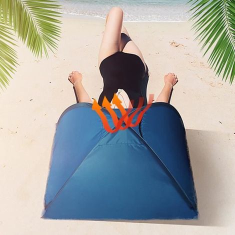 Abri de plage - Sun Shelter - Mini Beach Tente Portable Pop Up - Couleur bleue (1/4)