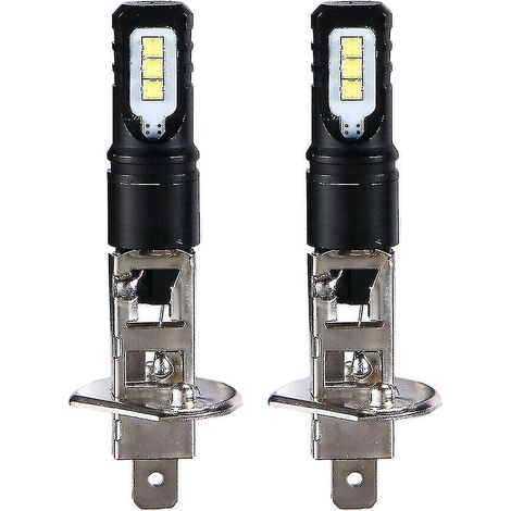 Kit de phares LED H1 6000k blanc ultra brillant 6000lm avec feux de jour (DRL) - Feux de route (1/4)