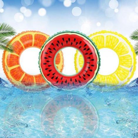 Set of 3 inflatable pool floats, for children and adults, 90 cm (1/5)
