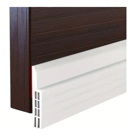QORVA-Bas de porte isolant 100cm Blanc - isolation porte Adhésif extra fort - Boudin de porte isolant froid maximale - Bas de porte anti bruit