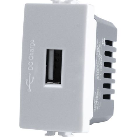 Modulo presa USB da muro per placca cassetta 503 compatibile con matix 5V bianco (1/3)