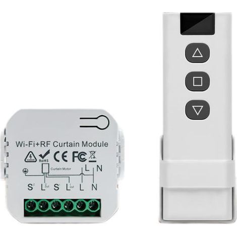 Modulo tapparella connessa GABRIELLE, con telecomando RF, interruttore tapparella connessa in percentuale compatibile con Alexa e Google Home, telecomando, trasmettitore radio, relè a parete (1/5)