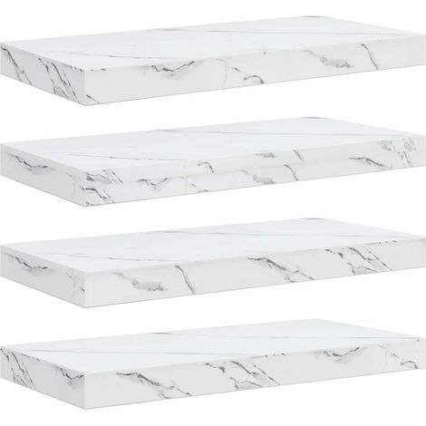 Estante de pared 4 pcs Mármol 50 x 23,5 x 4 cm vidaXL