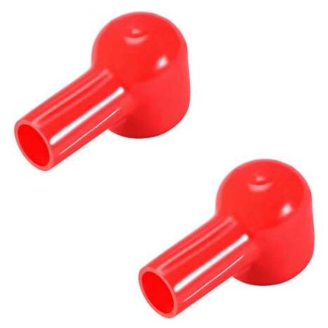 2x Cache cosse en caoutchouc rouge 13,5x17mm Connecteur Batterie Anti parasite Protection câble Borne