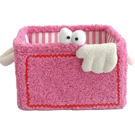 Panier de rangement pliable en tissu rose 30 x 25 x 20 cm, idéal pour ranger jouets, goûters et cosmétiques. Parfait comme cadeau pour la maison. (1/5)
