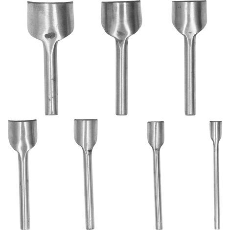 Poinçon de coupe demi-rond de Type C, outils de poinçonnage d'extrémité de sangle pour l'artisanat de ceinture en cuir 10 à 40mm 7 pièces (1/5)
