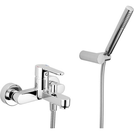 Miscelatore per vasca cromato monocomando con set doccia Cisal C200012321 (1/2)
