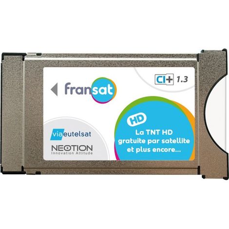 Module PCMCIA FRANSAT CI+ 1.3 – Récepteur TNT satellite – Compatible 4K UHD – Accès TNT HD sans câble – Neotion