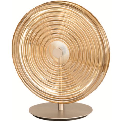 Lumetto LED da tavolo JOKEY in vetro decorato Ambra 30x33 cm (1/3)