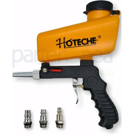 PISTOLA SABBIATRICE PNEUMATICA CON SERBATOIO E UGELLO IN ACCIAIO PER SABBIARE (1/3)