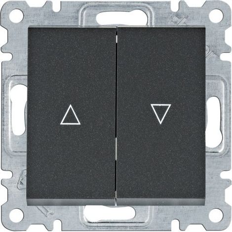 Interrupteur monostable pour volet roulant Lumina (contact établi) noir WL0323