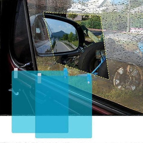 Lot de 2 films protecteurs pour vitres latérales de voiture : adhésif imperméable et anti-buée, anti-reflets et transparent. (1/5)