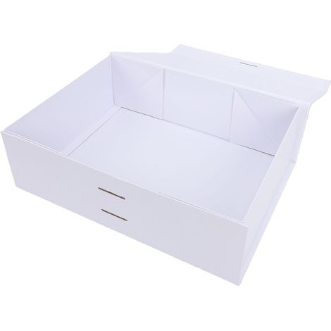 Coffret Cadeau avec Fermeture Magnétique Ruban Filp Ouvert Petite Saint Valentin pour Bijoux Parfum Blanc (1/5)