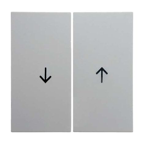 BERKER 16258989 WIPPEN MIT AUFDRUCK SYMBOL PFEIL S.1/B.3/B.7 GLAS POLARWEIß, GLÄNZEND