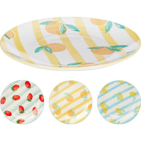 PLATO PORCELANA 27CM LEMON SURTIDOS