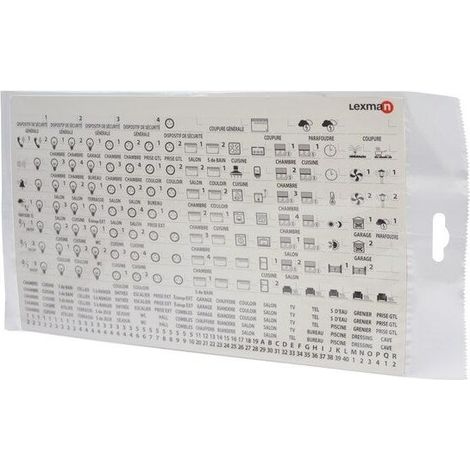 Autocollant Tableau Électrique - 350 mm - Pour Disjoncteurs Standard - Marquage Clair - Installation Facile - Blanc
