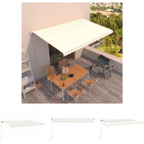 Gelenkarmmarkise Einziehbar 500x300 cm Creme (1/5)