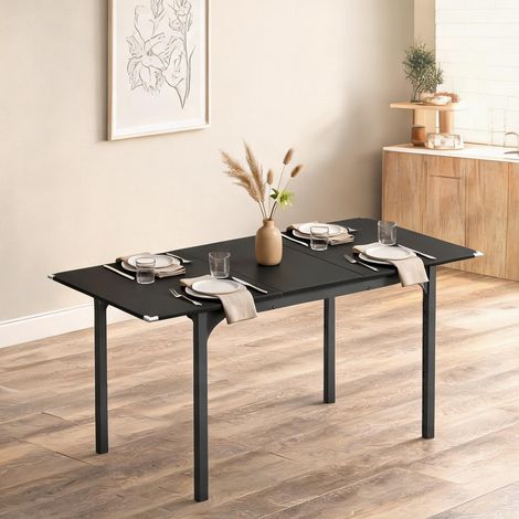 Table de salle Ă manger nero en mDF Acciaio 160 x 70 x 75 cm (1/5)