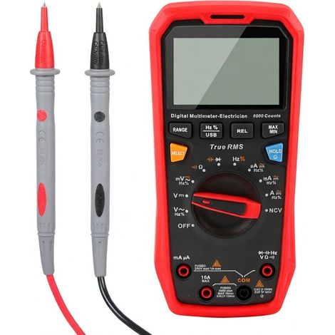 Multimètre numérique auto-gamme haute précision, mesure RMS vraie, détection NCV professionnelle, instrument de mesure électrique multifonctionnel (1/5)