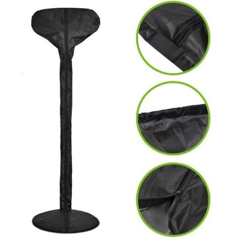 Noir - 180x52 cm - Housse anti-poussière pour chauffage tout compris - Imperméable/zippé/anti-exposition (1/3)