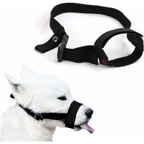 1 pièce 18-24 cm Muselière pour chien Muselière réglable en nylon Muselière anti-aboiement Muselière souple réglable pour chiens de (1/5)