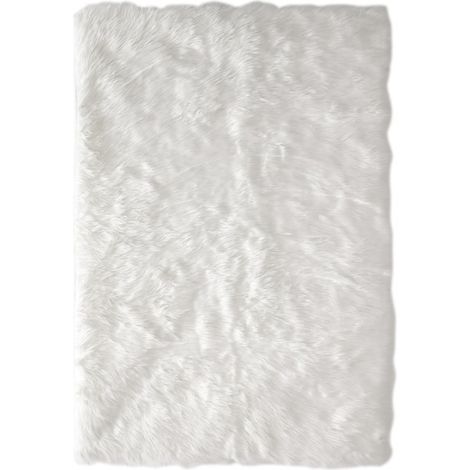 Tapis Imitation Fourrure "Hijak" 115x170cm Écru (1/3)