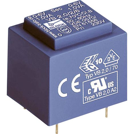 BLOCK VB 1,0/1/24 Transformateur pour circuits imprimés 1 x 230 V 1 x 24 V/AC 1 VA 41 mA D97829