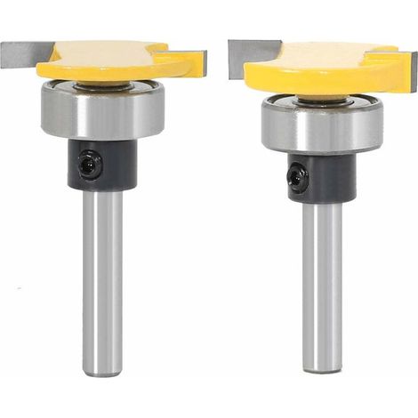 2pcs 6mm Tige Biscuit Routeur Professionnel Outils De Coupeur À Bois Fraise Set (1/5)
