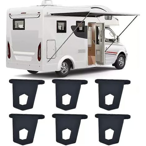 10 crochets pour auvent, crochets supports portables adaptés pour camping-car, camping, caravane, fête, support de bougie, crochet d'auvent, accessoires de voiture, support d'auvent (1/4)