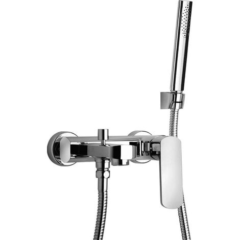 Wannen-Außenmischer mit festem Brauseset Paini Ovo 86CR100  Chrom - Mit Duschset