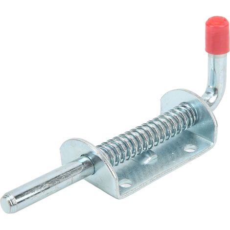 Verrou à ressort pour remorque en fer galvanisé, loqueteau à barillet 10mm de diamètre pour remorques, camping-cars et caravanes (1/5)
