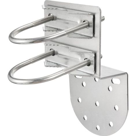 Support mural Coocheer pour antenne TV et parabole – Support de mât en nickel antirouille – Compatible avec les antennes de 25 à 50 mm – Conçu pour une utilisation extérieure durable (1/5)
