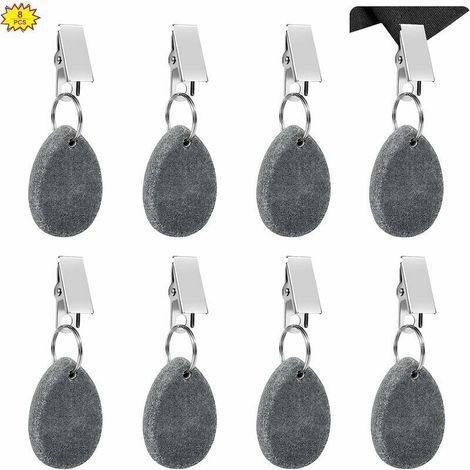 poids de nappe en pierre avec clip, poids de nappe avec clip en forme de larme environ 30-34g pour jardin maison restaurant café (1/5)