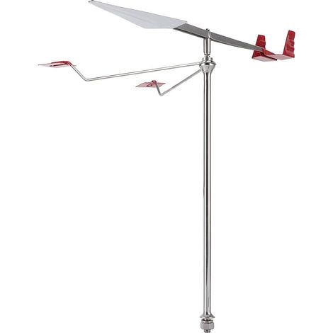 Marine Weathervane, Wind Direction Indicators, 304 Stainless Steel Boat Wind Indicator with Fixed Bracket for Yacht Boat Navigation (1/5)