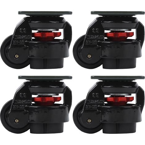 4 pieds nivelables roulette GD-60F, galet industriel lourd réglable en hauteur, roue de mise à niveau pour machine, lot de 4, charge élevée (1/5)