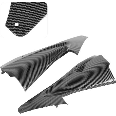 2x Carbone Style Conduit d'Air Latéral Moto Insert Carénage Compatible Yamaha YZF R6 2006-2007 (1/5)