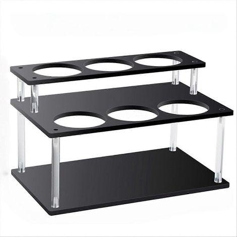 Acryl-Kaffeesirup-Organizer, 2-stöckiges Sirupregal, Kapazität für 6 Flaschen, ideal für Arbeitsplatte, Bar oder Küche. (1/5)