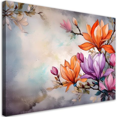 Quadro su tela, Fiore acquerello - 60x40 (1/5)